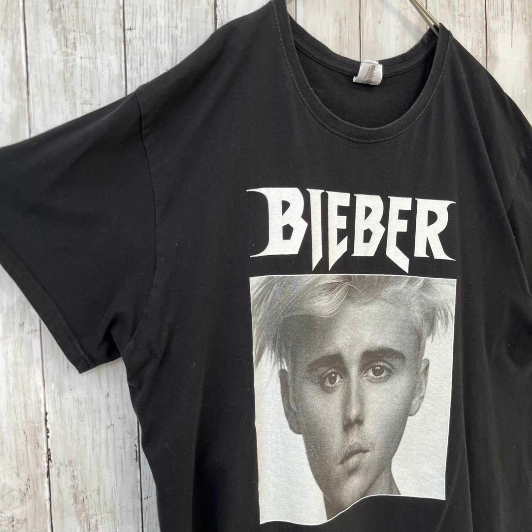 アメリカ古着JUSTIN BIEBERジャスティンビーバープリントTシャツ　黒