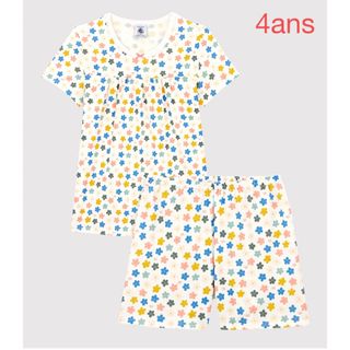 プチバトー(PETIT BATEAU)のプチバトー　新品タグ付き　半袖　パジャマ　4ans/104cm(パジャマ)