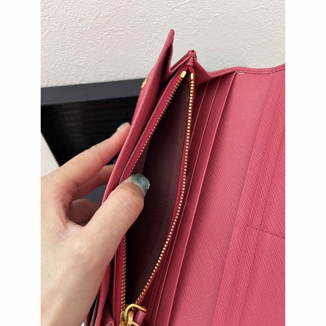 ♡美品♡PRADA サフィアーノ　長財布　リボン　ピンク