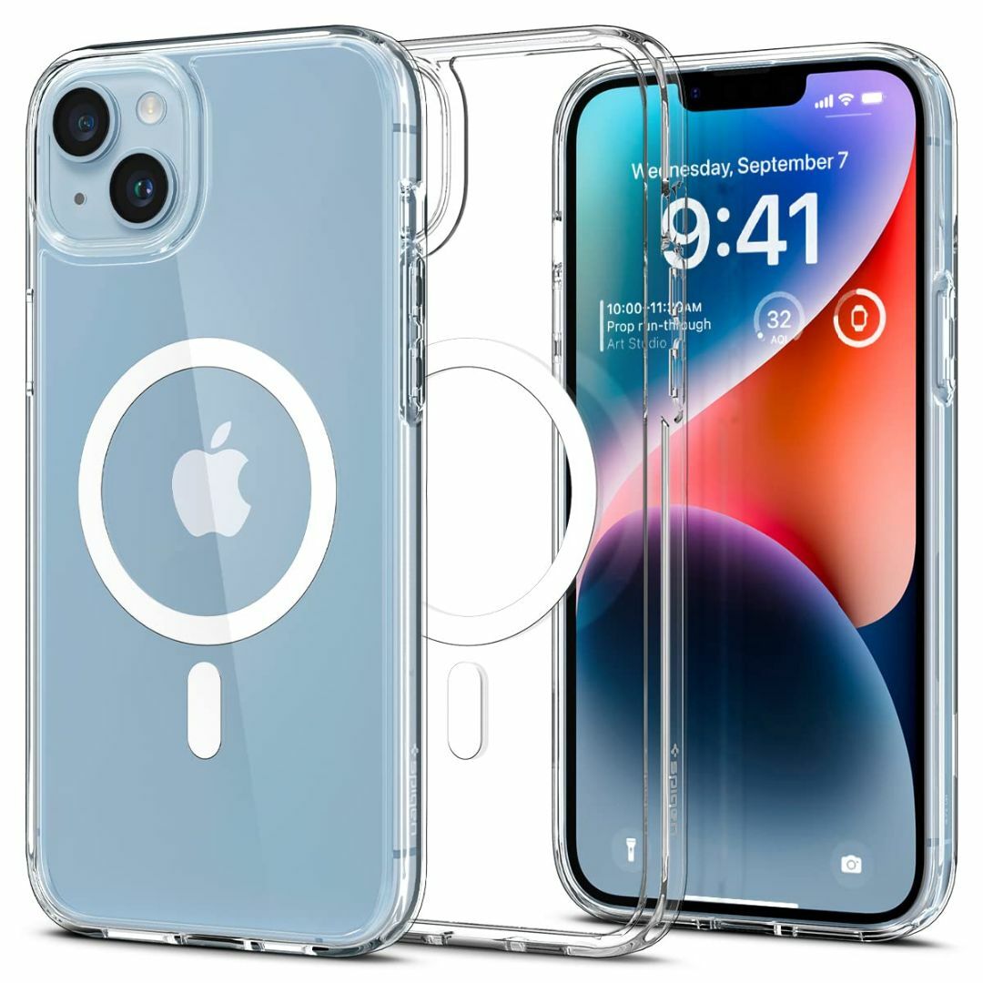 【色:ホワイト】Spigen iPhone14Plus ケース MagSafe対