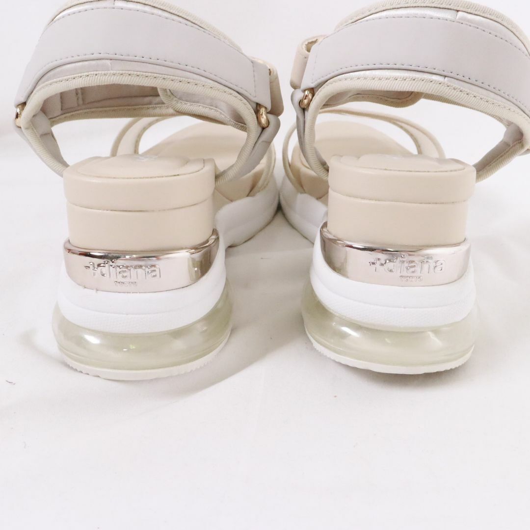 DIANA(ダイアナ)のDIANAプラス、2023年7月購入　サンダルミュール白24.0cm 1回使用 レディースの靴/シューズ(サンダル)の商品写真