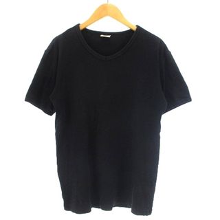 アヴィレックス(AVIREX)のアヴィレックス リブTシャツ カットソー 半袖 Vネック プリント 黒 M(Tシャツ/カットソー(半袖/袖なし))