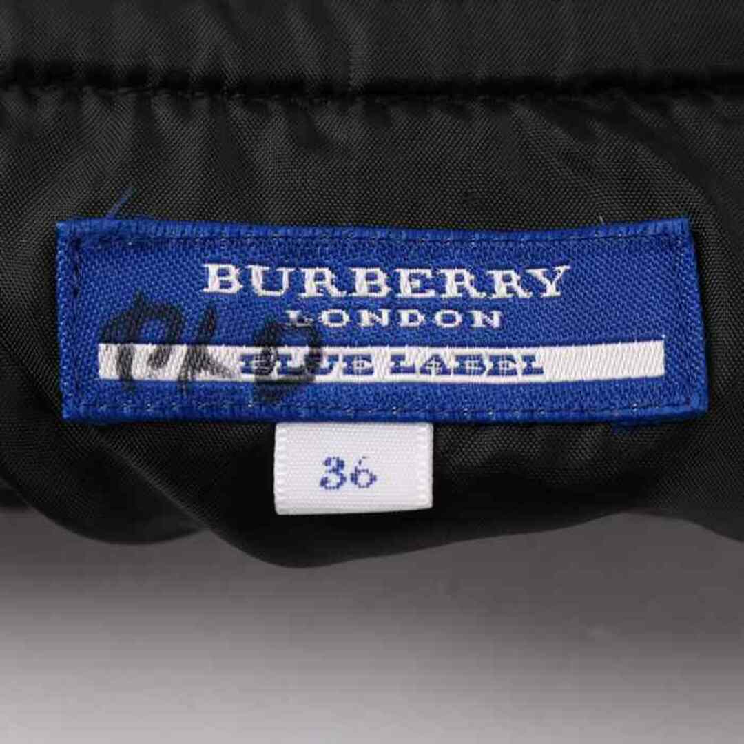 BURBERRY BLUE LABEL(バーバリーブルーレーベル)のバーバリーブルーレーベル ミニスカート フレア 秋冬 ウール混 ボトムス レディース 36サイズ ブラック BURBERRY BLUE LABEL レディースのスカート(ミニスカート)の商品写真