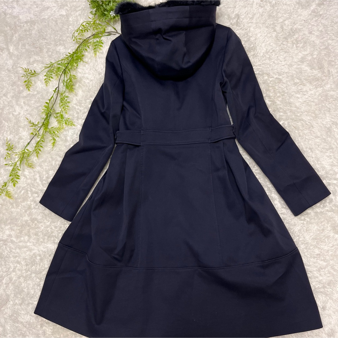 TOCCA トッカ ロングコート ファー付き リボン ライナー付き 2way