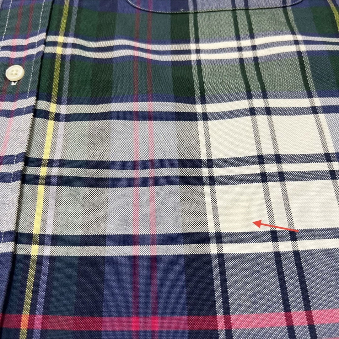 TOMMY HILFIGER(トミーヒルフィガー)のトミーヒルフィガー☆オールドポケット刺繍ロゴ半袖マルチカラーチェックシャツ90s メンズのトップス(シャツ)の商品写真