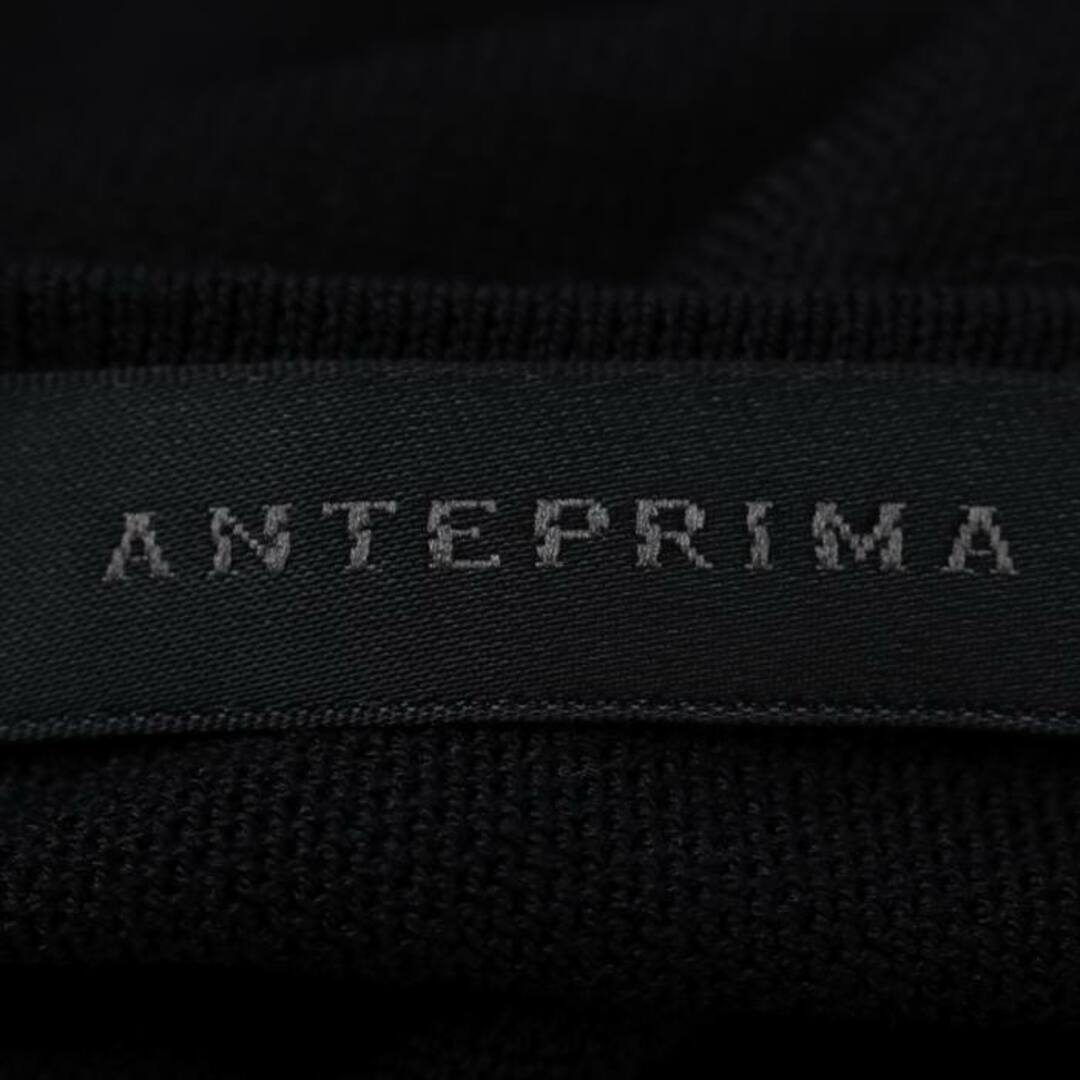 ANTEPRIMA(アンテプリマ)のアンテプリマ ワンピース ノースリーブ シルク100％ かぎ針編み ニット ミニドレス 黒 レディース 42サイズ ブラック ANTEPRIMA レディースのワンピース(その他)の商品写真