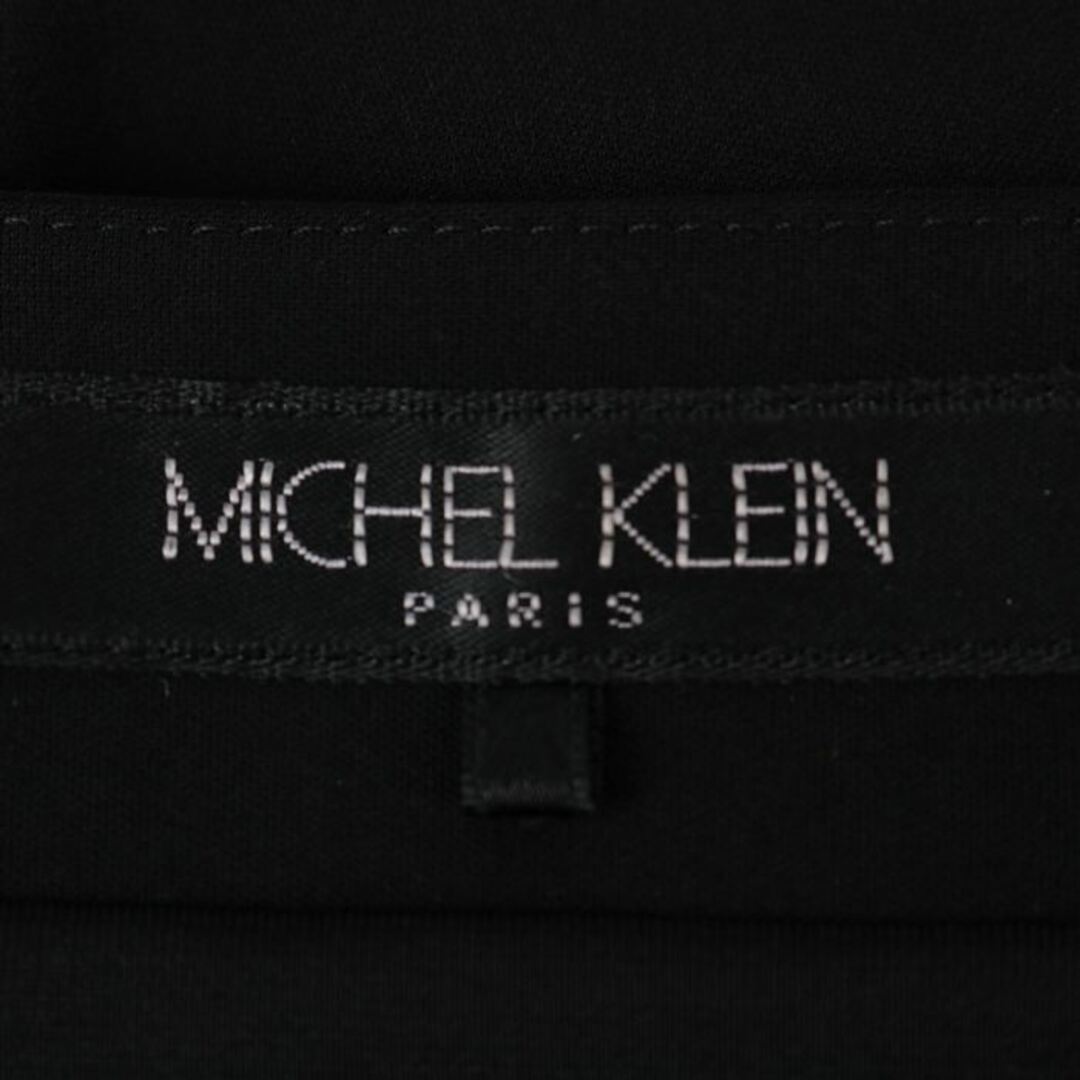 MICHEL KLEIN(ミッシェルクラン)のミッシェルクラン ワンピース ノースリーブ ひざ上丈 無地 ストレッチ チュニック 黒 M相当 レディース ブラック MICHEL KLEIN レディースのワンピース(その他)の商品写真