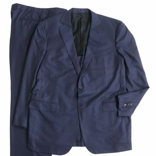 エルメネジルドゼニア Ermenegildo Zegna SU MISURA ウール 3つボタンスーツ ブラックネイビー【サイズ52】【メンズ】