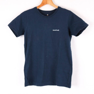 モンベル(mont bell)のモンベル Tシャツ 半袖 クルーネック ロゴT アウトドア カットソー トップス コットン100％ レディース Sサイズ ネイビー mont-bell(Tシャツ(半袖/袖なし))
