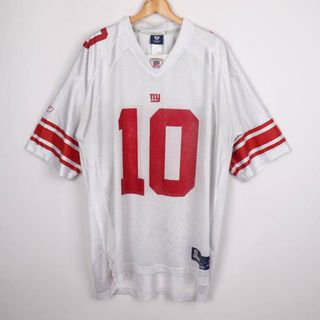 リーボック(Reebok)のリーボック Tシャツ アメフト ユニフォーム NFL ジャイアンツ #10 ゲームシャツ 大きいサイズ US古着 メンズ XLサイズ ホワイト Reebok(Tシャツ/カットソー(半袖/袖なし))