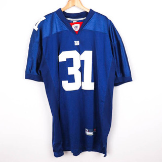リーボック(Reebok)のリーボック Tシャツ アメフト ユニフォーム NFL ジャイアンツ #31 ゲームシャツ  大きいサイズUS古着 メンズ 52サイズ ブルー Reebok(Tシャツ/カットソー(半袖/袖なし))