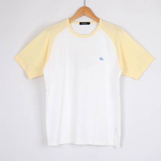 バーバリー(BURBERRY)のバーバリー ブラックレーベル Tシャツ 半袖 ラグラン コットン100% ロゴT トップス 日本製 白 メンズ 2サイズ ホワイト BURBERRY(Tシャツ/カットソー(半袖/袖なし))