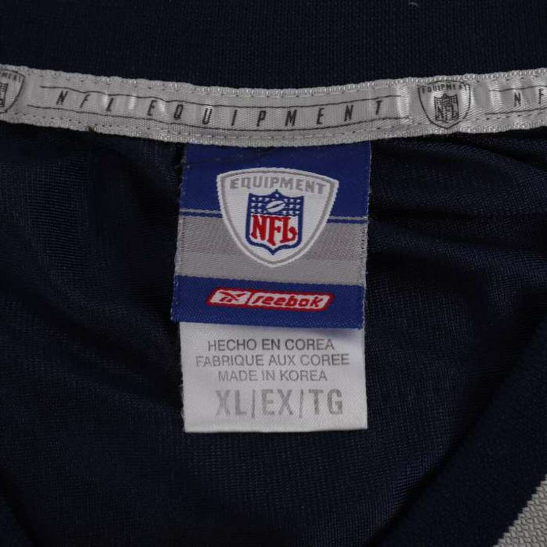 Reebok(リーボック)のリーボック Tシャツ アメフト ユニフォーム NFL PATRIOTS #72 ゲームシャツ 大きいサイズ US古着 メンズ XLサイズ ネイビー Reebok メンズのトップス(Tシャツ/カットソー(半袖/袖なし))の商品写真