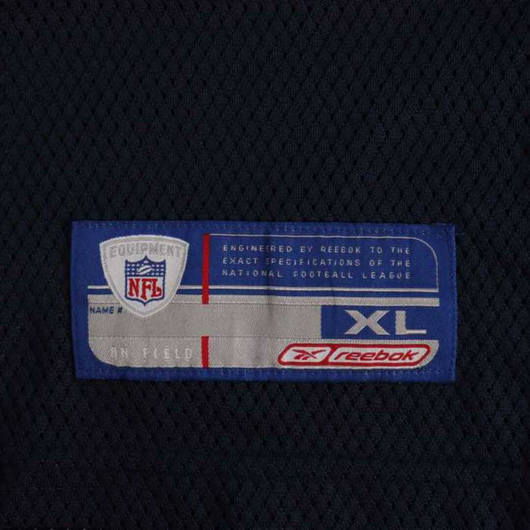 Reebok(リーボック)のリーボック Tシャツ アメフト ユニフォーム NFL PATRIOTS #72 ゲームシャツ 大きいサイズ US古着 メンズ XLサイズ ネイビー Reebok メンズのトップス(Tシャツ/カットソー(半袖/袖なし))の商品写真