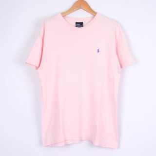 ポロバイラルフローレン Tシャツ 半袖 コットン100% ロゴ シンプル 無地 トップス メンズ Sサイズ ピンク Polo by Ralph Lauren(Tシャツ/カットソー(半袖/袖なし))