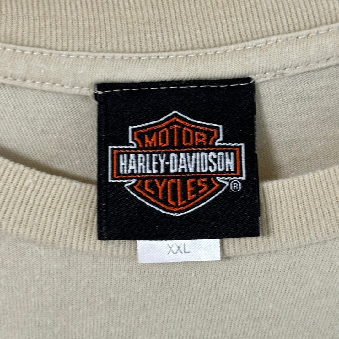 Harley Davidson(ハーレーダビッドソン)のHARLEY-DAVIDSON Tシャツ XXL 両面プリント アースカラー メンズのトップス(Tシャツ/カットソー(半袖/袖なし))の商品写真