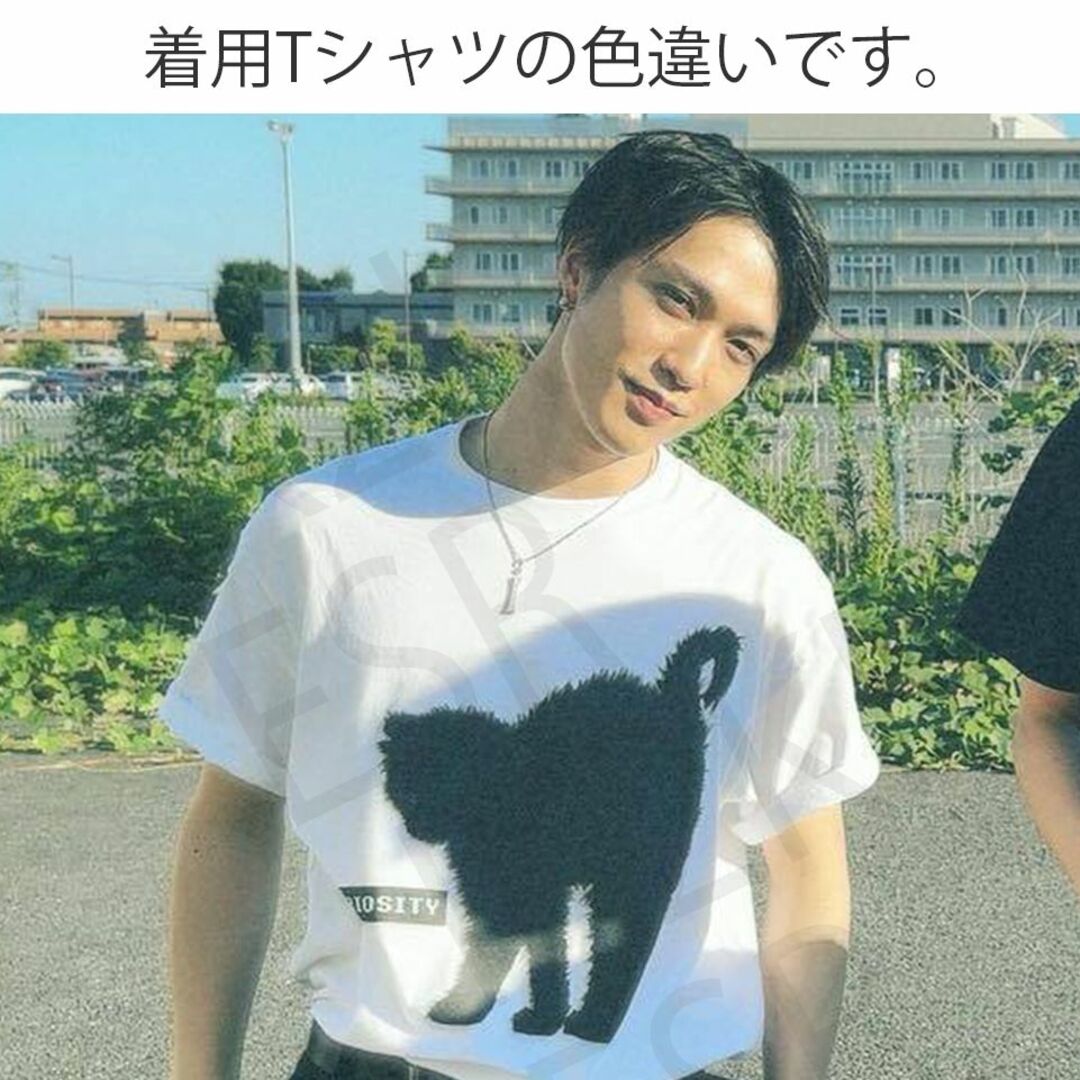 新作商品 THE RAMPAGE 藤原樹 着用 Tシャツ 色違い同型 猫 ランペ