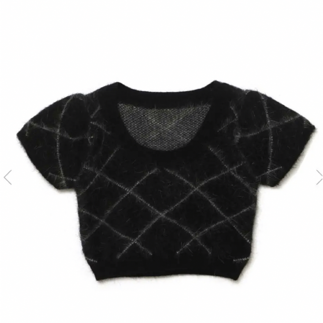 Bubbles(バブルス)のmelt the lady fleeting check knit tops レディースのトップス(カットソー(半袖/袖なし))の商品写真