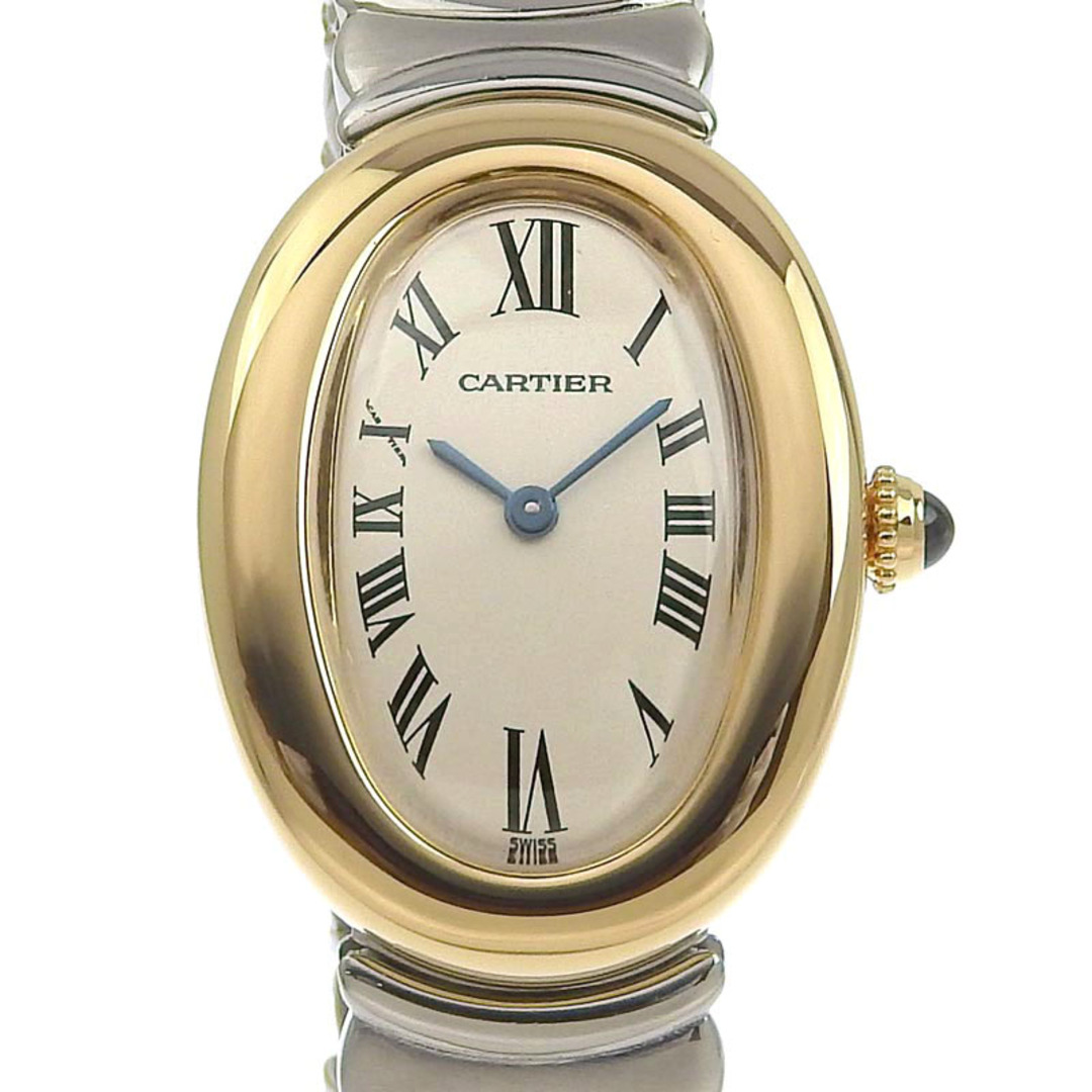 カルティエ CARTIER ベニュワール ベルエポック レディース クォーツ 腕時計 SS/YG アイボリー文字盤 W40002F2  新入荷 CA0448
