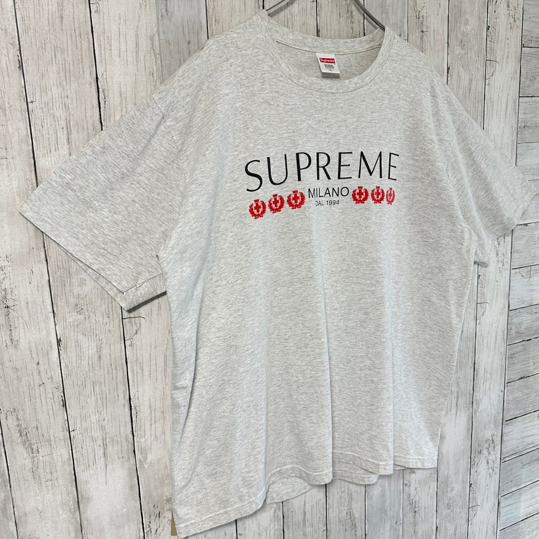 supreme シュプリーム Tシャツ XL センターロゴ ミラノ プリント