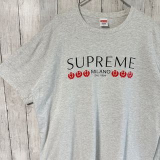 supreme シュプリーム Tシャツ XL センターロゴ ミラノ プリント