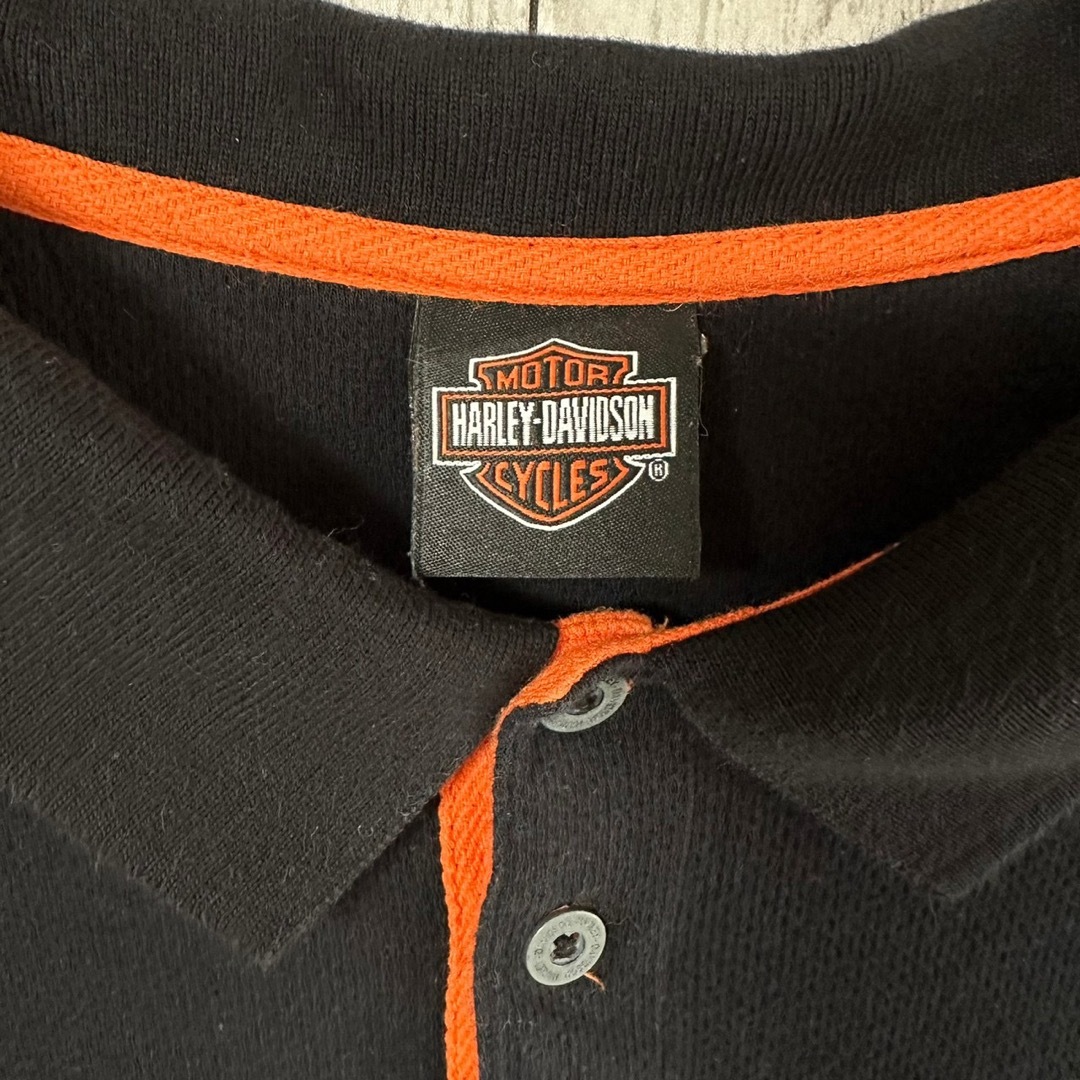 Harley Davidson - HARLEY-DAVIDSON ポロシャツ XL 刺繍ロゴ Harley Davidson - HARLEY-DAVIDSON ポロシャツ XL 刺繍ロゴ
