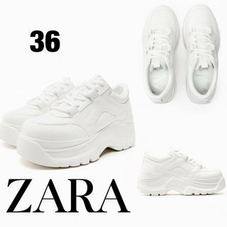 ZARA - ZARA ザラ チャンキープラットフォーム スニーカー 36 23.4㎝の