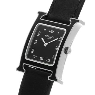 中古 エルメス HERMES HH1.521 ブラックラッカー ユニセックス 腕時計