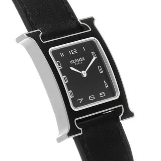 中古 エルメス HERMES HH1.521 ブラックラッカー ユニセックス 腕時計