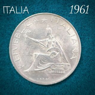 匿名配送 イタリア イタリア統一100周年記念 銀貨 500リラ コイン 海外(貨幣)