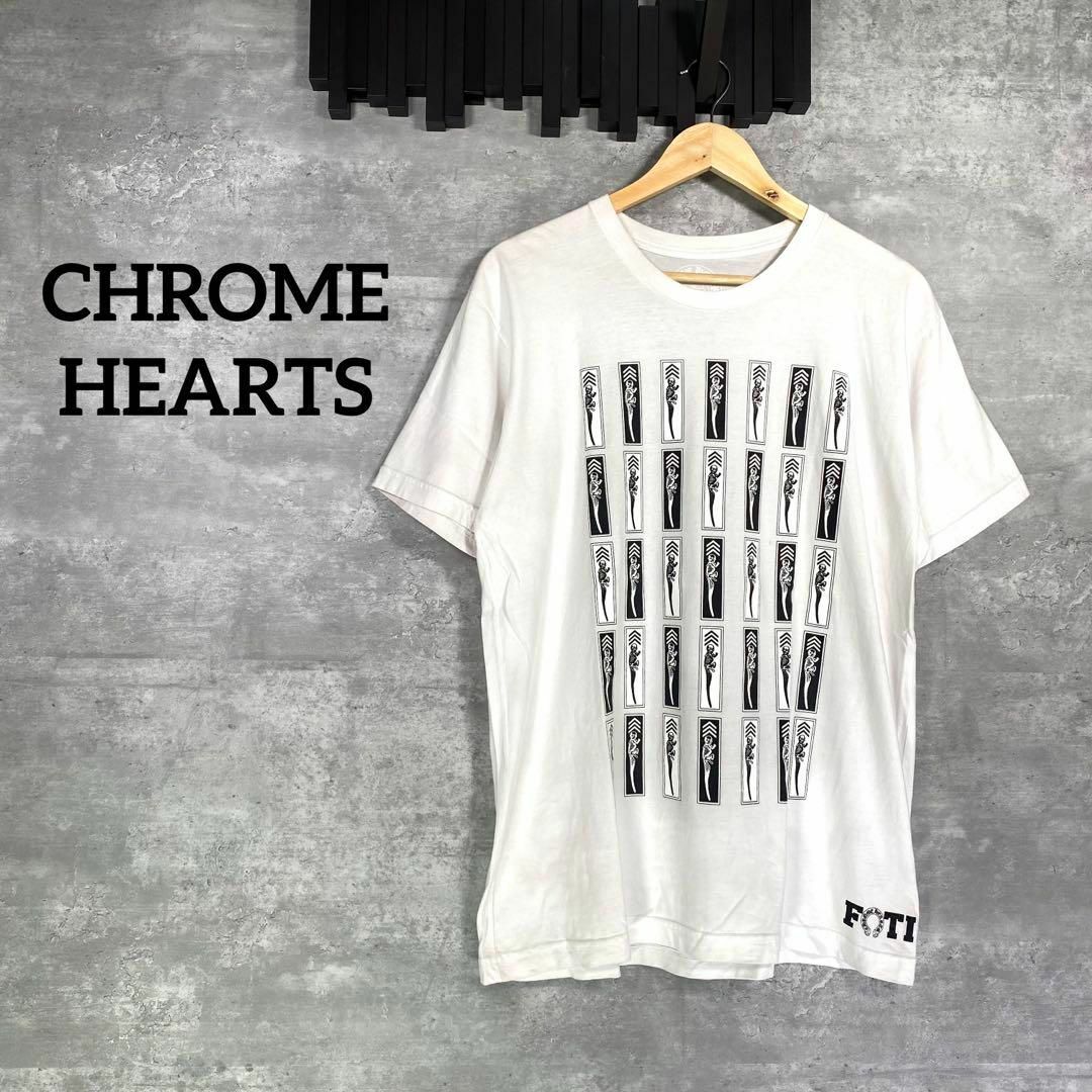 『CHROME HEARTS』クロムハーツ (L) プリントクルーネックTシャツ素材コットン