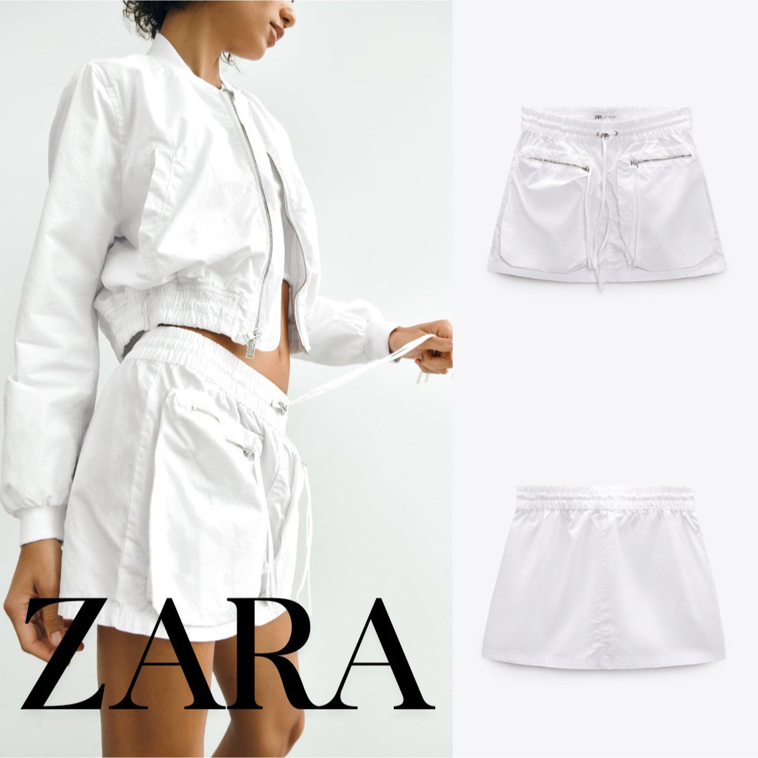 ZARA(ザラ)のZARA　ザラ　ミニ カーゴスカート　S レディースのスカート(ミニスカート)の商品写真