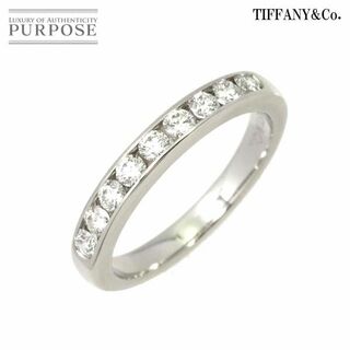 ティファニー(Tiffany & Co.)のティファニー TIFFANY&Co. ハーフサークル チャネル セッティング 7.5号 リング 幅3mm ダイヤ Pt プラチナ 指輪 VLP 90191764(リング(指輪))