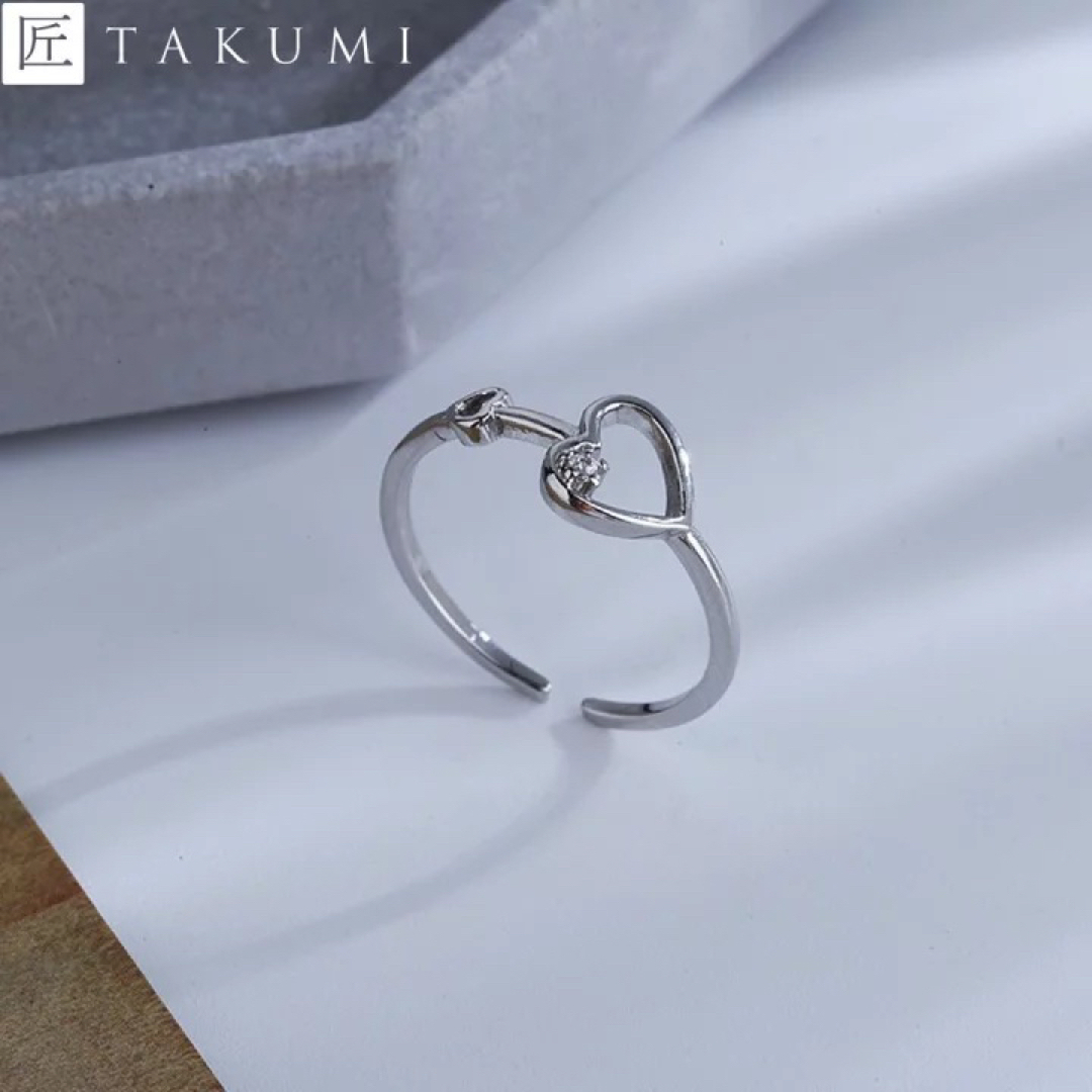 TAKUMI JEWELRY 匠 ハート 指輪 リング フリーサイズ レディースのアクセサリー(リング(指輪))の商品写真