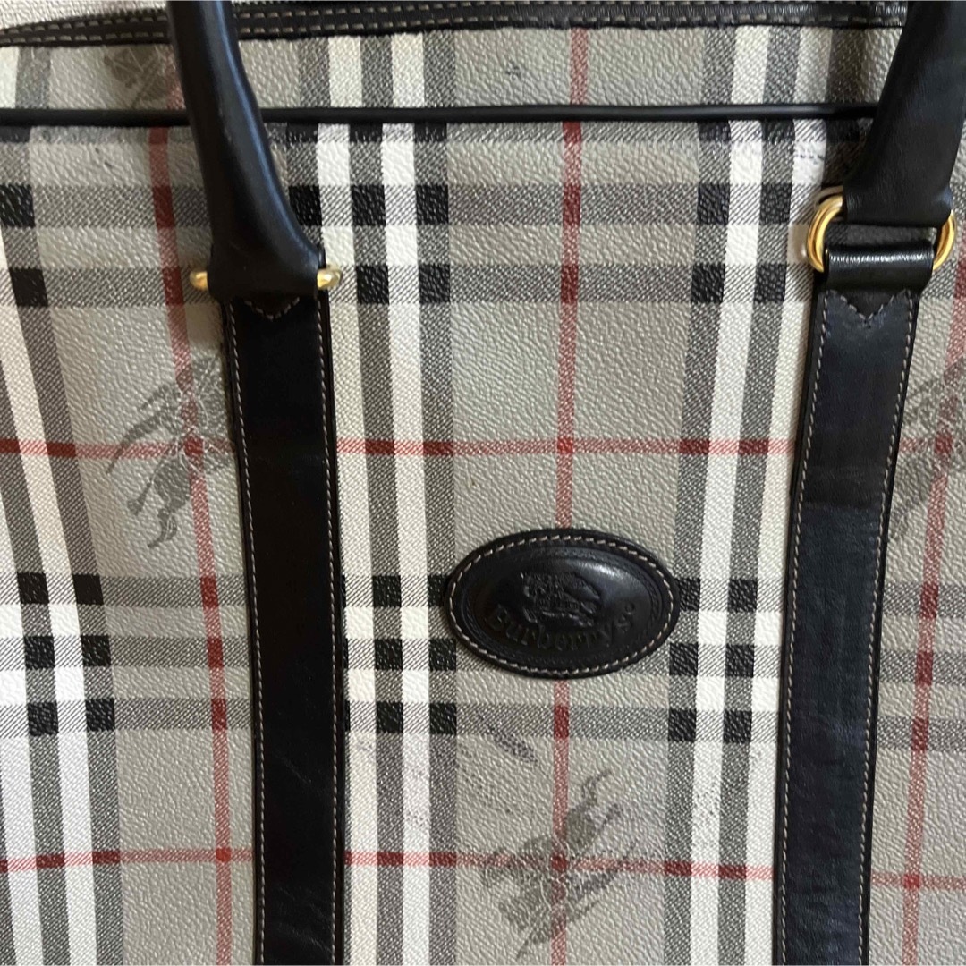 BURBERRY(バーバリー)の美品 Burberrys ヴィンテージノバチェックPVC レザーブリーフケース メンズのバッグ(ビジネスバッグ)の商品写真