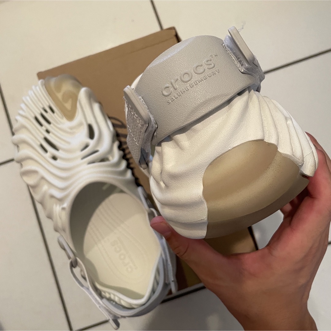 Salehe Bembury × Crocs ホワイト サンダル 27.0cm サンダル Salehe Bembury × Crocs ホワイト サンダル 27.0cm サンダル