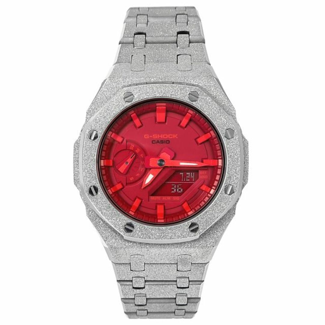 G-SHOCK GA2100 レッド フロステッド カスタム カシオーク 赤文字