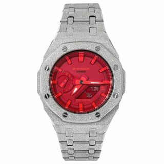 ジーショック(G-SHOCK)のG-SHOCK GA2100 レッド フロステッド カスタム カシオーク 赤文字(腕時計(アナログ))