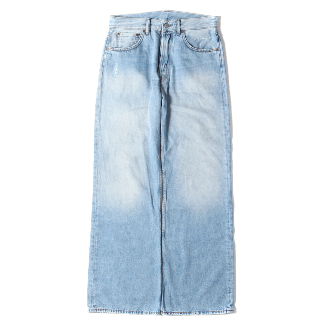 Acne アクネ デニムパンツ サイズ:30×32 2021年モデル ヴィンテージ 加工 ワイド フレア デニム パンツ 2021M Light Blue Vintage Jean B00277 ルーズフィット インディゴライトブルー イタリア製 ボトムス ジーンズ ジーパン