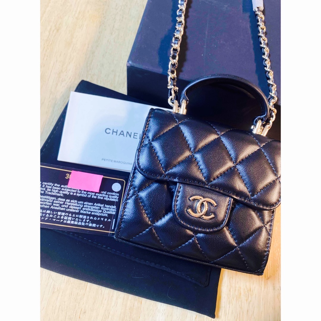 純正大特価祭 CHANEL ミニ チェーンウォレットミニブラック人気