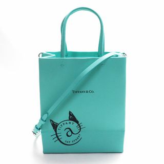 ティファニー(Tiffany & Co.)のTIFFANY&Co. ティファニー キャットストリート スモールショッピングトート 2Wayショルダーバッグ ターコイズブルー レディース【中古】【美品】(ショルダーバッグ)