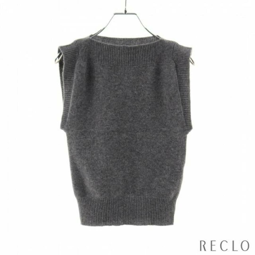 ニット ボートネック ノースリーブ カシミヤ グレーの通販 by RECLO ...