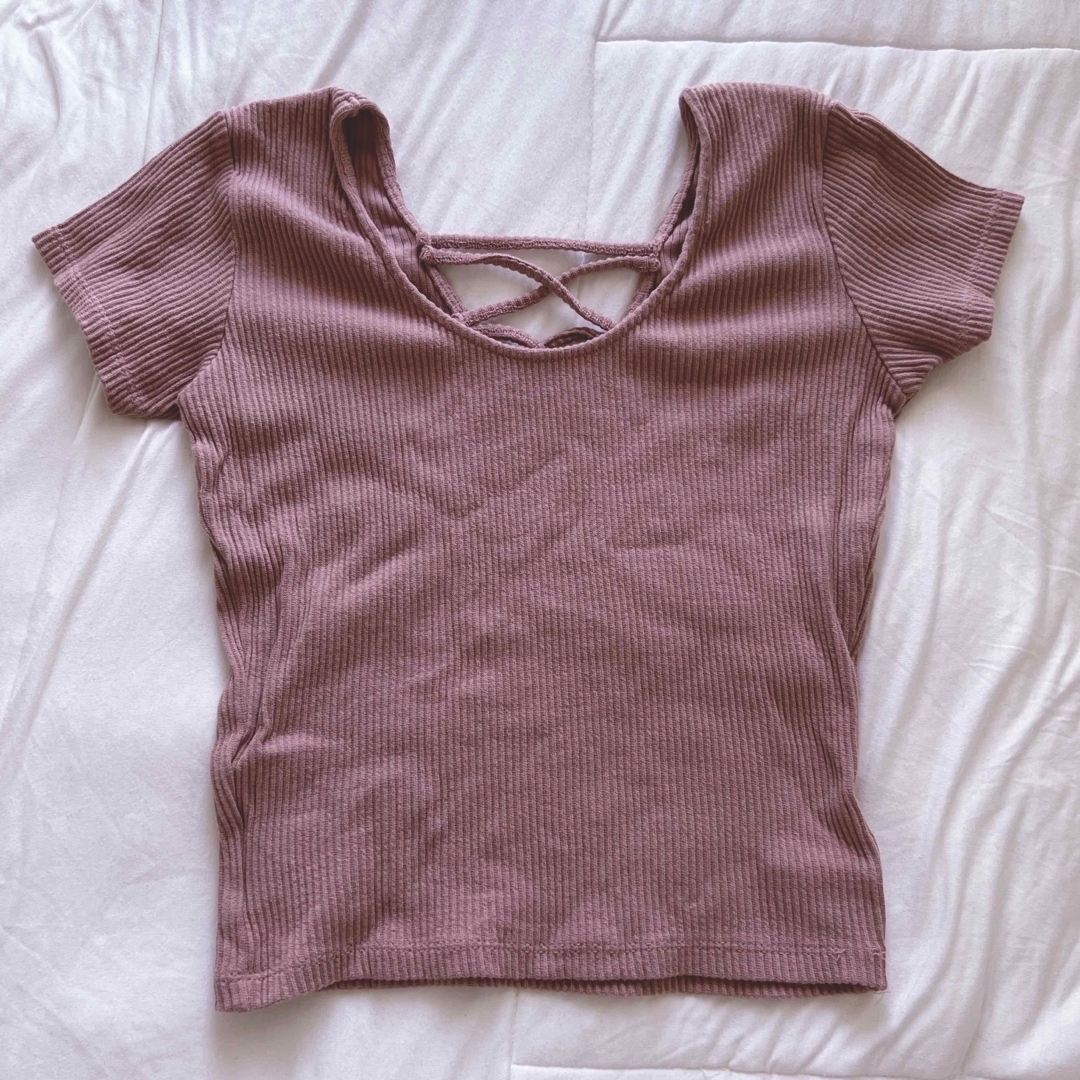 GYDA(ジェイダ)のGYDA ニットトップス レディースのトップス(Tシャツ(半袖/袖なし))の商品写真