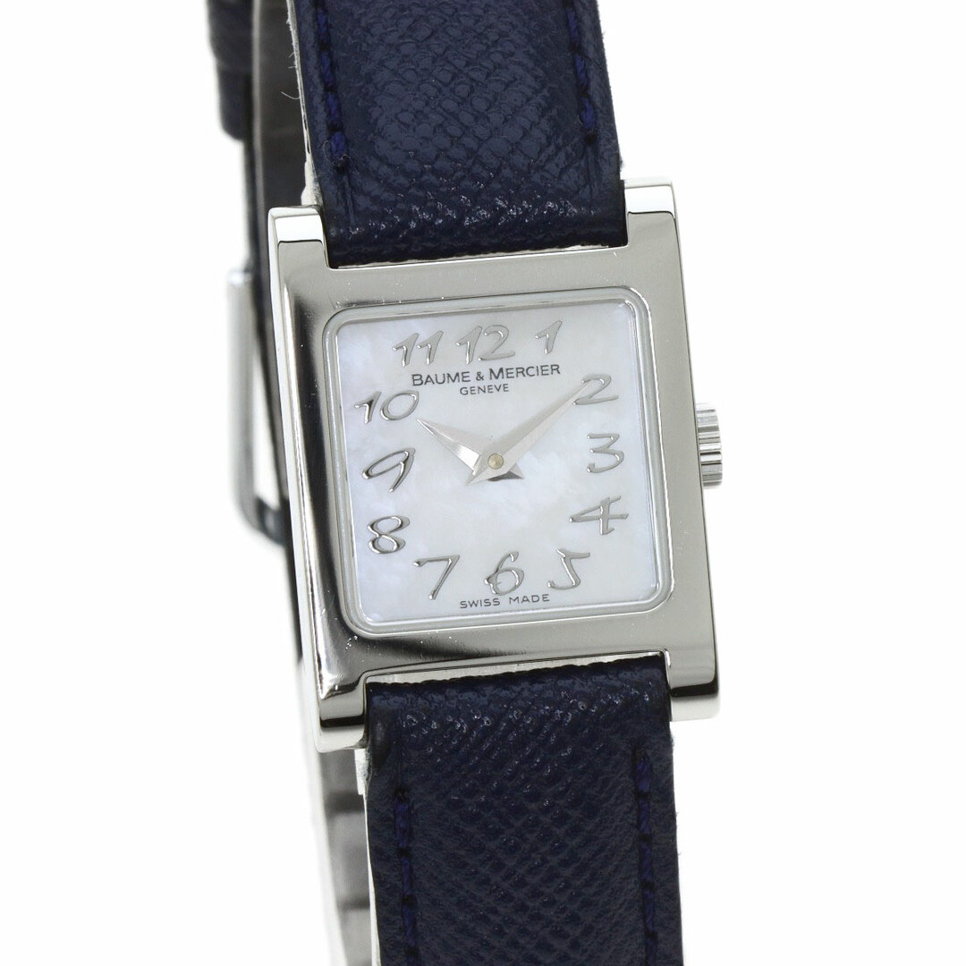 BAUME&MERCIER(ボームエメルシエ)のBaume & Mercier スクエア VICE VERSA 腕時計 SS 革 レディース レディースのファッション小物(腕時計)の商品写真
