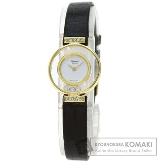 ショパール(Chopard)のChopard 20/5511 ハッピーダイヤモンド  腕時計 K18YG 革 レディース(腕時計)