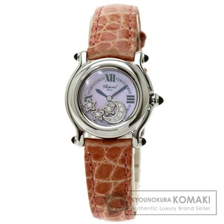 ショパール(Chopard)のChopard 27/8245-36 ハッピースポーツ ダイヤモンド 腕時計 SS 革 レディース(腕時計)