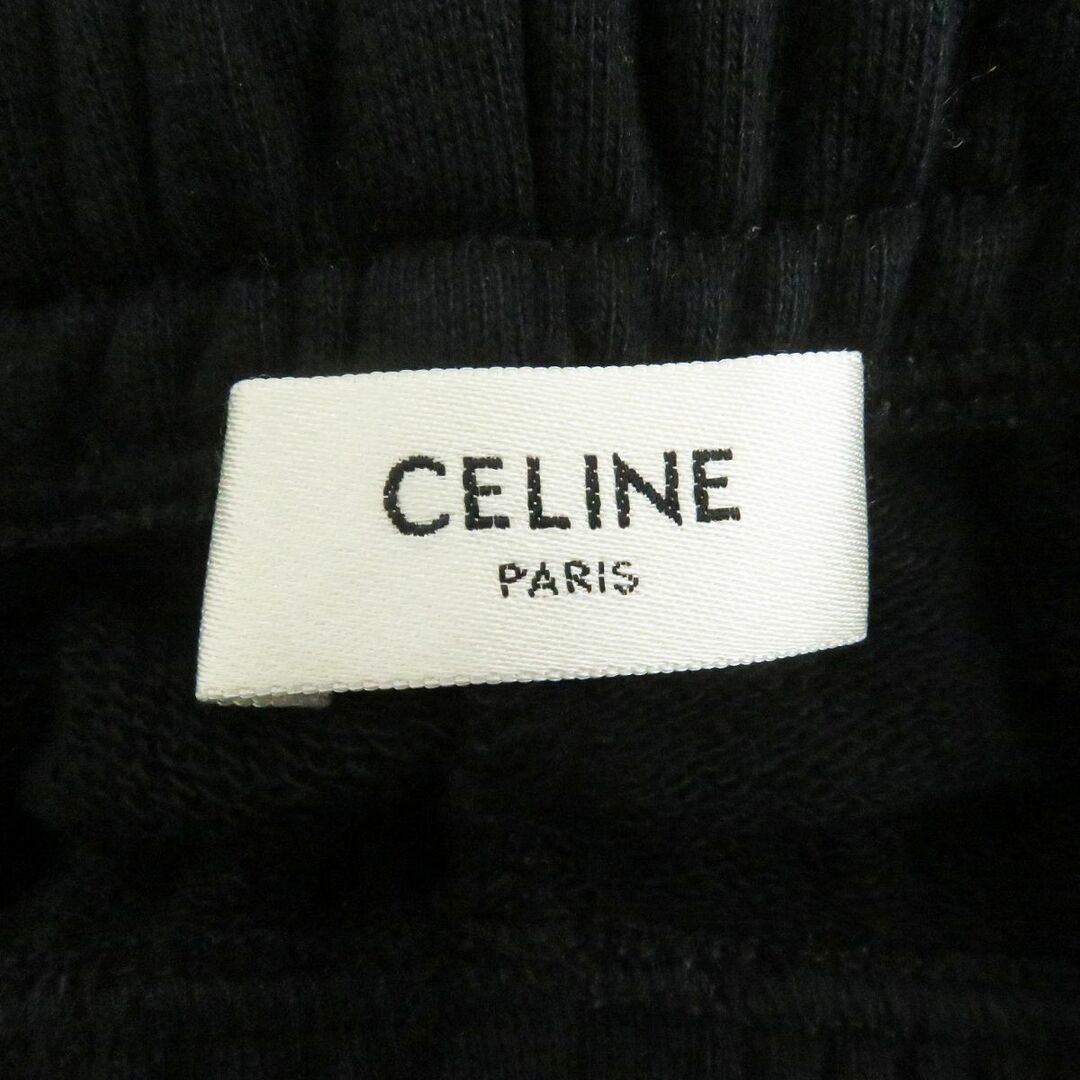美品□21SS CELINE/セリーヌ 2Z056052H ロゴプリント コットン ルーズ ジョガーパンツ/スウェットパンツ ブラック XS イタリア製 正規品