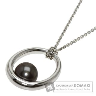 ミキモト(MIKIMOTO)のMIKIMOTO エッグ 黒蝶パール 真珠 ネックレス K18WG レディース(ネックレス)