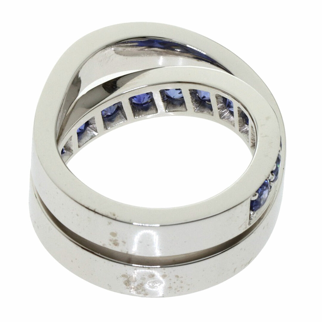 CARTIER パリリング ハーフ サファイア #50 リング・指輪 K18WG レディース