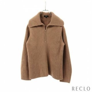 セオリー(theory)のMERCER WOOL CASH MOVING RIB ZIP セーター ニット ウール カシミヤ ブラウン ハーフジップ(ニット/セーター)